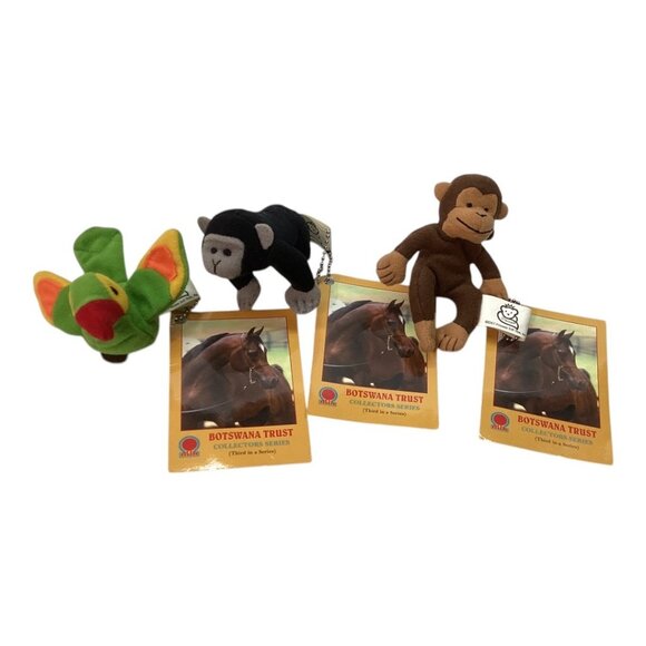 Vintage Botswana Trust Collectors Series Stuffed Animal Beanie Babies - set of 8 - Picture 2 of 6